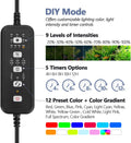 hygger IP68 Waterproof LED Aquarium Light 24/7 Cycle Full Spectrum Fish Tank Light with Timer Adjustable Brightness 12 C