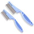 Dog Face Comb, Flea Comb for Dogs, Fine Tooth Tearstain Remover, Removes Crust and Mucus, Face Brush for Poodles & Other Breeds, Grooming Comb for Pets, Large + Small [We Love Doodles]