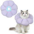 Maiiu Soft Cat Cone Collar After Surgery, Cat Recovery Collar to Stop Licking Wounds, Adjustable Elizabethan E-Collar for Cats Waterproof Donut Collar for Wound Healing (Purple, Small)