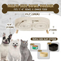 Raised Dog Feeder Bowl Stand - Elevated Dining Table for Small and Medium Dogs and Cats - Fits Food and Water Dish up to 6" Diameter - Milky White (Bowls Not Included)