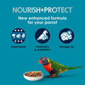 Kaytee Forti-Diet Pro Health Nourish+Protect Parrot Food, Comprehensive Nutrition Backed by Science, Digestive Health, Immune Support, 5 pounds