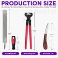 Swpeet 8Pcs Professional Farrier Tools Value Kit with Roll Pack, Horses Hoof Trimmers Shears Tools, Hoof Cutter, Farrier