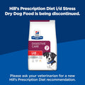 Hill's Prescription Diet i/d Stress Digestive Care Dry Dog Food, Chicken, 8 lb. Bag