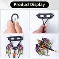 COMSUN 2 Pack Bearded Dragon Harness Leash Set with Leather Dinosaur Wings