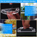 NestBasics 6pcs Aquarium lid Hinge Acrylic Fish Tank Glass Canopy Handle Fish Tank Hood top Cover Replacement Double Tap