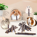 Bissap Apple Sticks for Rabbits, Natural Bunny Chew Toys and Treats for Chinchilla Guinea Pig Hamster Gerbil Small Anima