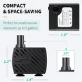 Uniclife Pet Replacement Pump 60 GPH 2W 2ft High Lift Quiet Pump for Smart Pet Fountains 12 V Compact Submersible Water 