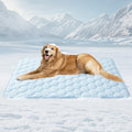 EHEYCIGA Cooling Mat for Dogs, 41" x 28"(Q-Max>0.53), Washable Dog Cooling Mat, Portable Kennel Cooling Pet Pad for Summer, Non-Slip Summer Crate Pad for Large Dog, Blue