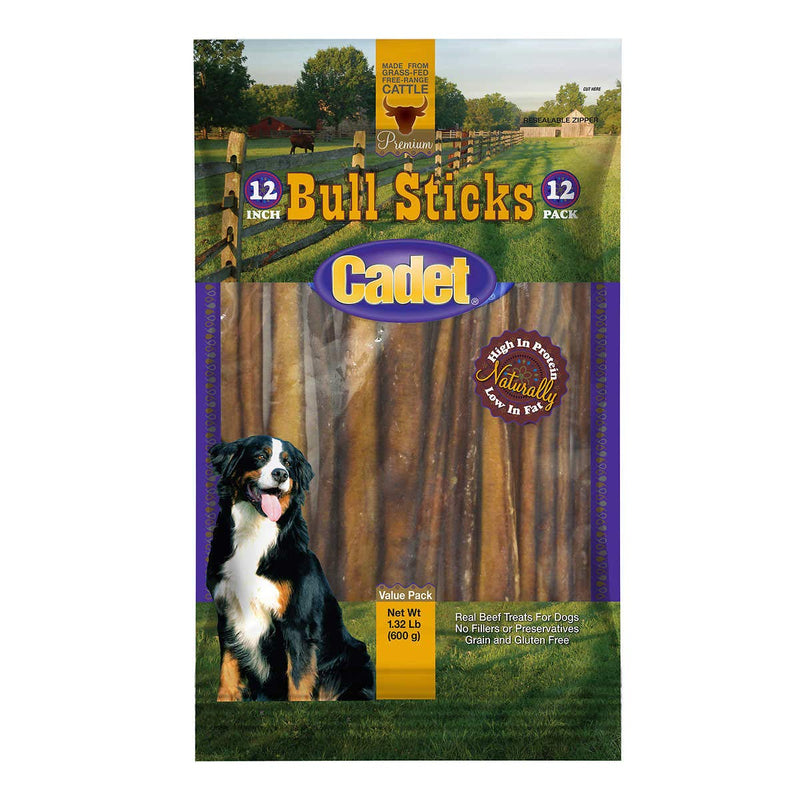 Cadet Gourmet Bull Sticks 12 Pack, 21 oz (949145)