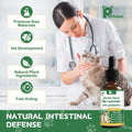 Natural Intestinal Defense for Cats & Dogs - Herbal Cleanse with Probiotic, Triple Action Probiotics Supplement Drops for Gut Health, Digestion, Broad Spectrum Formula for All Ages and Breeds, 2 Oz