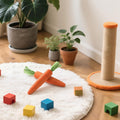 Zyghjort 2 PCS Kitten Teething Toys for Indoor Cats, Cat Chew Toy Natural Sisal Cat Teething Toys Orange Carrot Interactive Cats Kicker Toy Interactive Kitten Kicker for Indoor Kitty Exercise