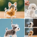 Dog Hair Collector Keychain for Pet Memorial, Cute Poodle Capsule