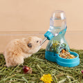 2 in 1 Hamster Water Bottle No Drip with Large Capacity Automatic Food Dispenser Small Animal Feeder for Syrian Dwarf Ha