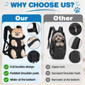 Dog Backpack Carrier, Adjustable Puppy Chest Carrier (Medium)