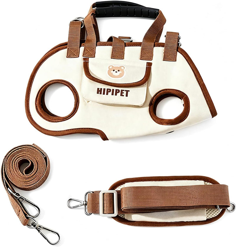 Dog Lift Assist Sling, Multifunctional Pet Leash Harness Backpack, Waterproof Oxford Portable Pet Carrier for Small Dogs