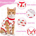 Coppthinktu Cat Recovery Suit Female Cat Onesie for Spay Abdominal Wounds
