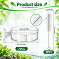 2 Pack Acrylic Shrimp Feeding Dish 60mm Tank Feeder with Suction Cup