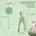 Lifmegik Self Cleaning Cat Brush for Shedding, LED Light Nail Clipper, Nail Clipper and Nail File, Slicker Brushes and Nail Trimmer for Long Haired Cats, Grooming Kit, Cat Lover Gifts