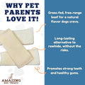 Amazing Dog Treats - Beef Cheek Strips Premium Dog Chew (6 Inch - 12 Pack) - NO Odor - Thick Cut - Rawhide Alternative - Beef Cheek Slice Chip Sticks - No Dyes, Chemicals, or Preservatives