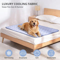 APPKER Cooling Mat for Large Dogs, 39"x 28" Thick & Durable Dog Cooling Mat, Q-MAX>0.45, Double-Sided Cooling Pet Pad, Washable Portable Dog Cooling Mat for Couch, Crate & Car - L - Blue