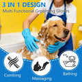 nooepc 6PCS Dog Washing Gloves Pet Grooming Gloves Dog Bath Supplies Dog Bath Brush Silicone Gloves for Dogs and Cats Bathing Dog Comb Dog Toothbrush