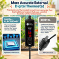 AquaMiracle 15W Dual LED Display Small Aquarium Betta Heater for 1-3 Gal Tanks