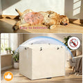 Dalema 42Inch Wire Dog Crate Cover,Durable Windproof Privacy Polyester Pet Kennel Covers,Breathable Blackout Cover for 1/2/3 Door Dog Cage. (42" L x 28" W x 30" H,Beige)