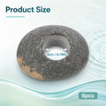 6 PCS Natural River Stone Plant Weights for Aquarium, 0.8'' Hole Diameter
