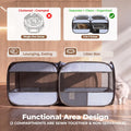 2-in-1 Dog Playpen, 58''Pop Up Cat Puppy Pet Playpen Indoor/Outdoor Cats Enclosed, Cat Dog Tent Crate Cage Kennel, Porta