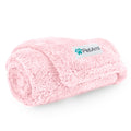 PetAmi Fluffy Waterproof Dog Blanket for Couch and Bed, Reversible Sherpa Pet Throw, Pee Proof Furniture Protector Sofa Cover, Washable Cat Blanket for Small Medium Dogs and Cats (Pink Blush, 24x32)
