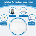 2 Pcs Bird Cage Seed Catcher, Adjustable Bird Cage Net Cover, Reusable Soft Nylon Cover for Parrot Enclosures (White)