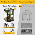 Glass Jumping Spider Enclosure Kit, 5.1 x 4.1 x 7.6 in Gothic Tank