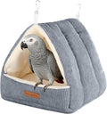 Large Winter Warm Bird House and Bird Bed for Cage with Soft Plush Hanging Hammock & Hut Tent, Hideaway Sleeping Nest fo