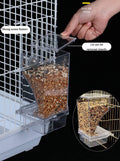 Bird Parrot Feeders,No Mess Bird Feeder for Cage,Automatic Acrylic Parakeet Feeder Cage Accessories for Small Birds Parr