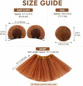 Halloween Brown Bear Costume for Women Fluffy Tutu Skirt Ear Clips Tail