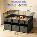 Guinea Pig Cages Small Animal Playpen with Waterproof PVC Liner