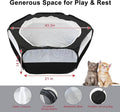 Small Animals Playpen with Top Zippered Cover Pet Yard Fence Black