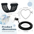 4Pcs Betta Fish Tank Accessories, Betta Hammock, 2 Betta Fish Toys, 1 Betta Feeding Ring Provide a Comfortable Environme