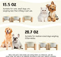 SPUNKYJUNKY 15° Slanted Ceramic Dog and Cat Bowl with Wooden Stand, Tilted Bulldog Food and Water Bowl No Slip Non-Spill