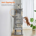 Large 66 Inch Cat Tree Tower with Sisal Scratching Post