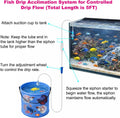 3Pcs Drip Acclimation Kit with Foldable Fish Acclimation Bucket, Drip Acclimation System and Aquarium Fish Net, Fish Tan