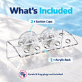 kcrygogo Coral Frag Holder Acrylic Coral Frag Rack with Powerful Double Suction Cups Suitable for Household Fish Tanks (