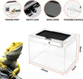 Reptile Growth Mini Reptile Terrarium,12" x 7"x 9" Reptile Tank with Full View Visually Appealing，for Insect，Fish，Tarant