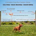 Heavy Duty Aerial Dog Tie Out Trolley System for Small to Large Dogs - Run Cable 100ft /75ft Zipline with 15ft Runner Ca