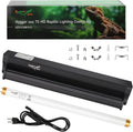 T5 UVB Reptile Light Fixture HO UVB Bulb Lighting Combo Kit, 10.0 UVB Light for Reptiles Terrarium Hood with 8W Reptile 