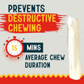 Canine Chews 5-6" Dog Rawhide Retriever Rolls - Pack of 20 Extra Thick Dog Rawhide Chews - 100% Real & All-Natural Beef Rawhide Bones for Small Dogs - Healthy Single-Ingredient Natural Rawhide Rolls