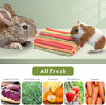 ERKOON 40Pcs Rabbit Timothy Hay Sticks, Five Flavors：PurplePotato/TimothyHay/Pumpkin/Strawberry/Carrot，Suitable Guinea P