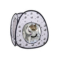 Andiker Cat Pop Up Tent, 3 Holes Safe and Strong Cute Cats Tunnel Collapsible Easy to Carry Cat House for Indoor Cats Kittens Hiding Playing Training Sleeping (Tent Black)