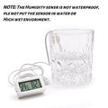 Digital Probe Thermometer Hygrometer for Reptiles - 2-in-1 Terrarium Monitor with Instant Reading, Mini Design for Turtl