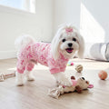 Dog Pajamas for Small Medium Dogs Pjs Pink Bow Dog Onesie Breathable Puppy Pj Pet Stretchy Soft Sleepwear for Spring Sum
